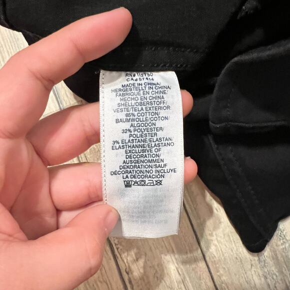 True Religion Womens Black Zipper Off Shoulder Cropped Top Sz XL NWT Y2K - Picture 7 of 11